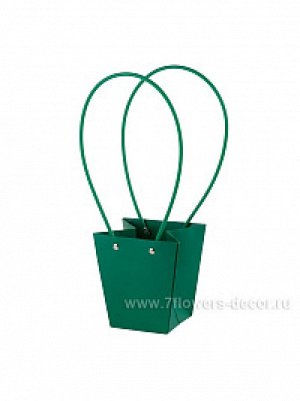 Сумка для цветов 12 х12,5 х8 см цвет зеленый арт.KZHD12,5-TF