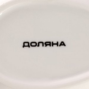 Подставка под ложку Доляна «Коты-аристократы», 21.5x7.5 см, фарфор, белая