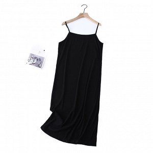 Женское платье комбинация, цвет черный