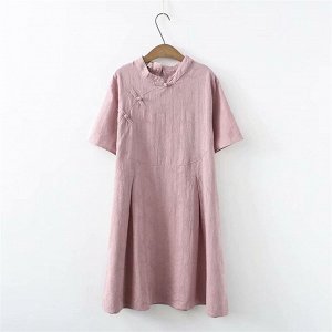 Женское платье в японском стиле, цвет розовый