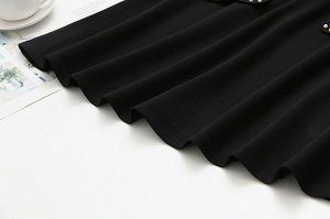 Женское платье с длинным рукавом, цвет черный