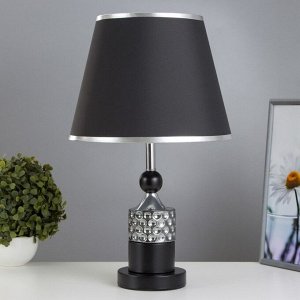 Настольная лампа с подсветкой «Жасмин» Е27 40 Вт черно-хромовый 28x28x45.5 см