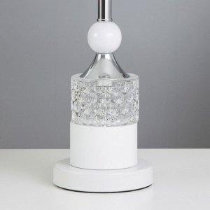 Настольная лампа с подсветкой "Жасмин" Е27 40Вт бело-хромовый 28х28х45,5 см