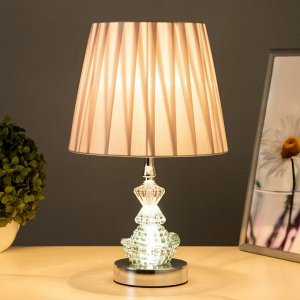 Настольная лампа с подсветкой "Анфия" Е27 40Вт хром 21х21х35 см