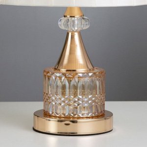 Настольная лампа с подсветкой «Элегия» Е27 40 Вт золото 26x26x39 см