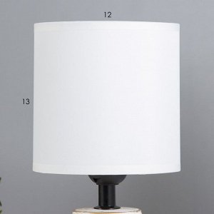 Настольная лампа «Диана» Е27 40 Вт бело-золотой 13x13x27.5 см