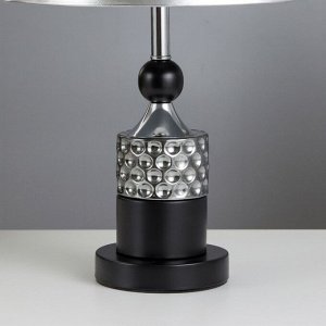 RISALUX Настольная лампа с подсветкой &quot;Жасмин&quot; Е27 40Вт черно-хромовый 28х28х45,5 см