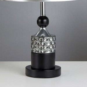 Настольная лампа с подсветкой «Жасмин» Е27 40 Вт черно-хромовый 28x28x45.5 см