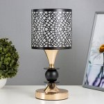Настольная лампа «Милана» Е27 40 Вт черно-золото 14.8x14.8x31.5 см