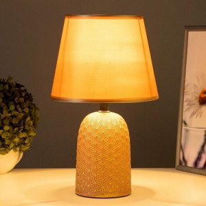 Настольная лампа "Глория" Е27 40Вт терракотовый-золотой 20х20х32 см