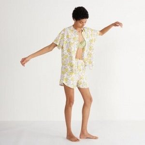 UNIQLO Princesse Tam Tam - милая пижама с ботаническим принтом - 01 OFF WHITE