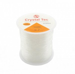 Нить-резинка (спандекс) Crystal Tec 0,7 мм, прозрачная, длина 100 м.  Цена за 1 шт.