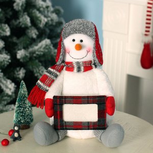 Новогоднее украшение Снеговик с фоторамкой