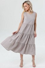 Платье женское  6097/04/Бежевый, белый