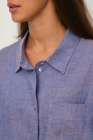 Рубашка короткая  S021_Olympic Blue/Голубой меланж