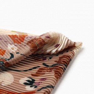 Плиссированный женский платок MINAKU, 70*70, цв.коричневый