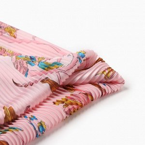 Плиссированный женский платок MINAKU, 70*70, цв.розовый