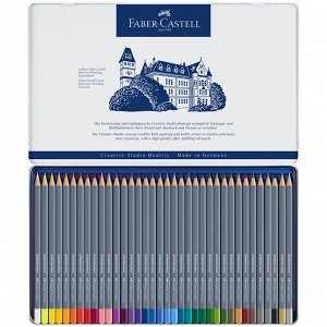 Карандаши акварельные художественные Faber-Castell "Goldfaber Aqua", 36цв, метал. коробка