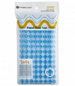 Мочалка для тела с плетением «Сетка» и полиэстеровыми нитями &quot;Diamond Shower Towel&quot; ( жесткая) размер 28 см х 90 см