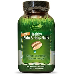 Irwin Naturals, Здоровая кожа и волосы плюс ногти, 60 жидких гелевых капсул