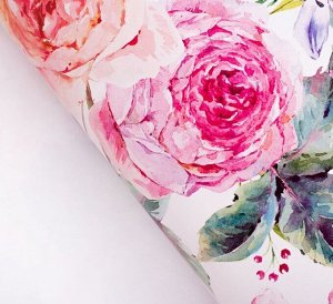 Бумага упаковочная глянцевая «Летние цветы», 70 × 100 см