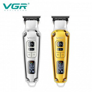 Профессиональная Машинка для стрижки волос, бороды, усов VGR-931 аккумуляторная LED дисплей