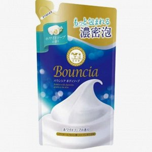Сливочное жидкое мыло "Bouncia" для рук и тела с нежным свежим ароматом 360 мл, мягкая упаковка