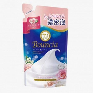 Сливочное жидкое мыло "Bouncia" для рук и тела с ароматом роскошного букета 360 мл, мягкая упаковка