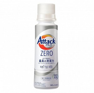 Жидкое средство для стирки "Attack ZERO" (суперконцентрат, для любых типов стиральных машин) 380 г, флакон / 16