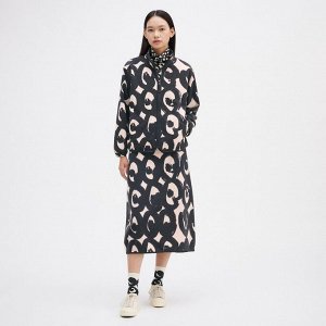 UNIQLO - флисовая куртка на молнии дизайн Marimekko - 09 BLACK