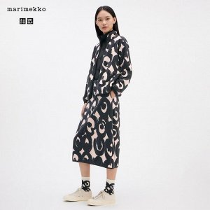 UNIQLO Marimekko - теплая флисовая юбка -  09 BLACK