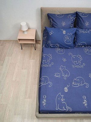 Простыня Бязь КОТИКИ Евро