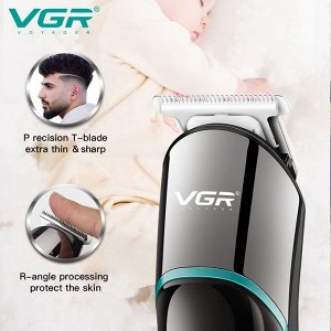 Профессиональная Машинка для стрижки волос, бороды, усов VGR-931 аккумуляторная LED дисплей