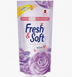 LION "Essence Fresh & Soft" Кондиционер для белья  500/550мл "Violet Romanc"  (Charming Kiss) (мяг.уп.)