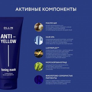 Ollin Тонирующая маска для волос Ollin ANTI YELLOW 250 мл Оллин