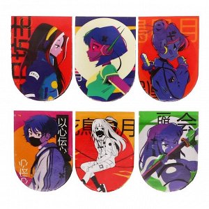 Магнитные закладки «Киберпанк Anime», 6 шт.