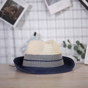 Мужская солнцезащитная шляпа с разноцветными полосками, цвет синий