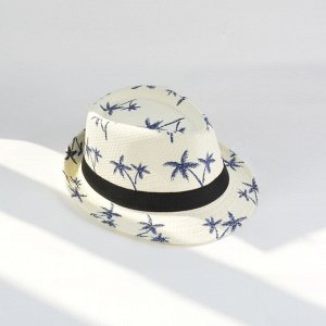 Мужская солнцезащитная шляпа с принтом, цвет белый