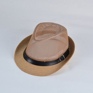 Мужская солнцезащитная шляпа с сетчатой тульей, цвет коричневый