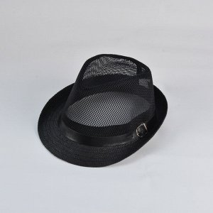 Мужская солнцезащитная шляпа с сетчатой тульей, цвет чёрный