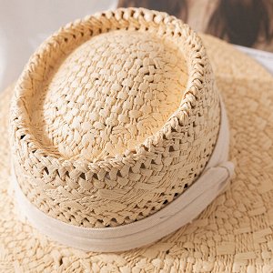 Солнцезащитная унисекс шляпа с широкими полями, цвет бежевый