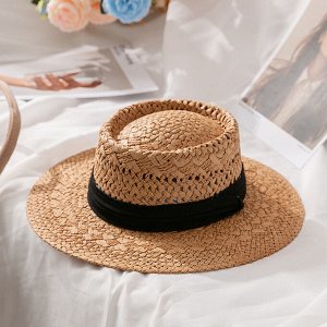 Солнцезащитная унисекс шляпа с широкими полями, цвет коричневый