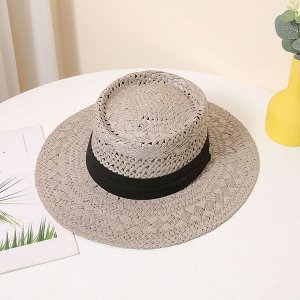 Солнцезащитная унисекс шляпа с широкими полями, цвет серый