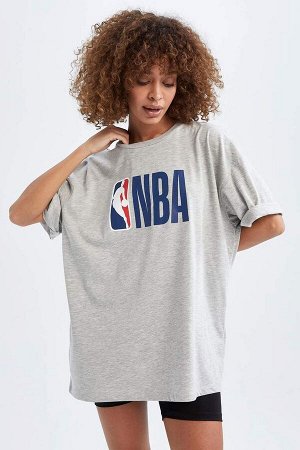 DeFactoFit Футболка NBA свободного покроя с круглым вырезом и короткими рукавами
