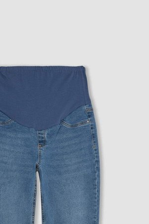 Прямые длинные брюки для беременных с высокой талией-бойфрендом