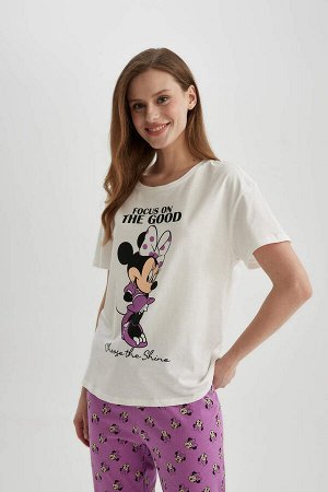 DEFACTO Комплект из 2 предметов с короткими рукавами Fall in Love Disney Mickey &amp; Minnie стандартного кроя