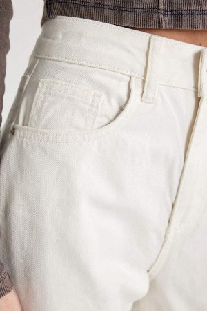 Длинные тканые брюки с широкими штанинами и высокой талией в стиле 90-х годов