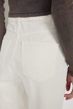 Длинные тканые брюки с широкими штанинами и высокой талией в стиле 90-х годов