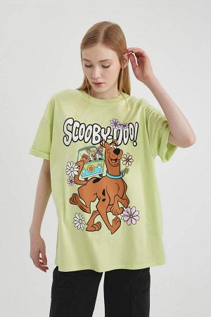 Футболка оверсайз с круглым вырезом и принтом Cool Scooby Doo с короткими рукавами