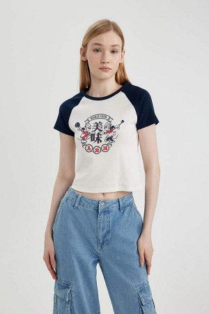 Облегающая футболка с короткими рукавами и принтом Cool Disney «Микки и Минни»